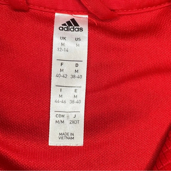 Red Adidas track jacket with white stripes❤️🤍 - Picture 2 of 3